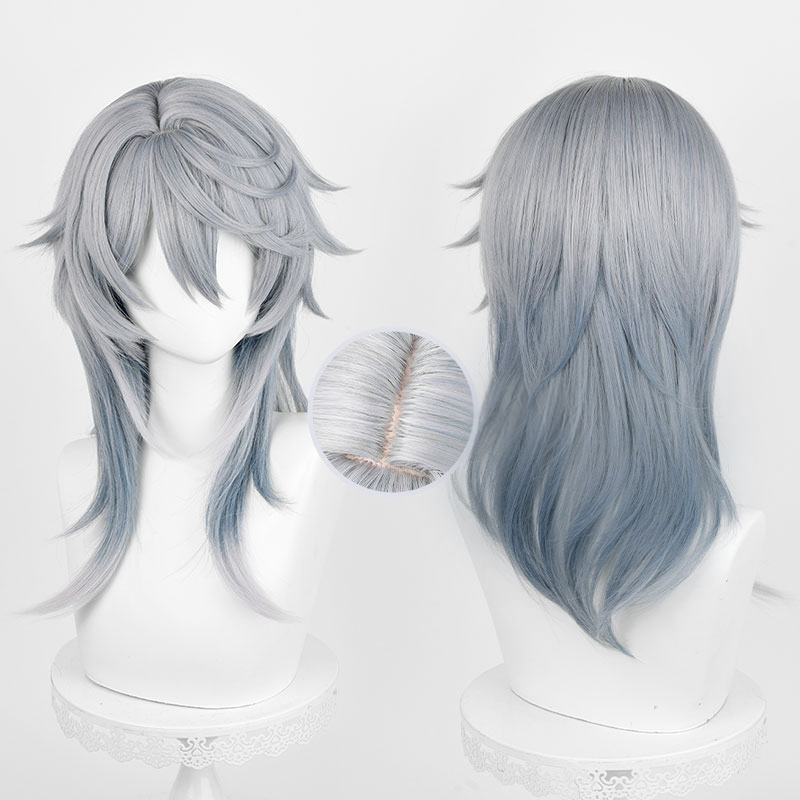 Anime Cosplay Blue Hair - HSR Zondag Cosplay Pruik 52 cm
