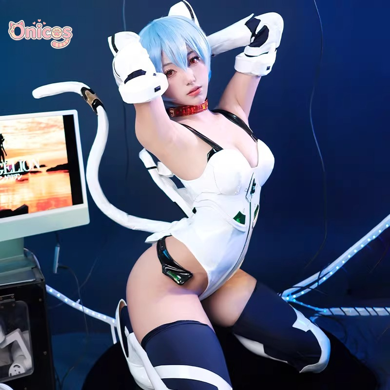 Ayanami Rei Cat Ear Anime Cosp - Anime Cosplay Jumpsuit recensie en prijs